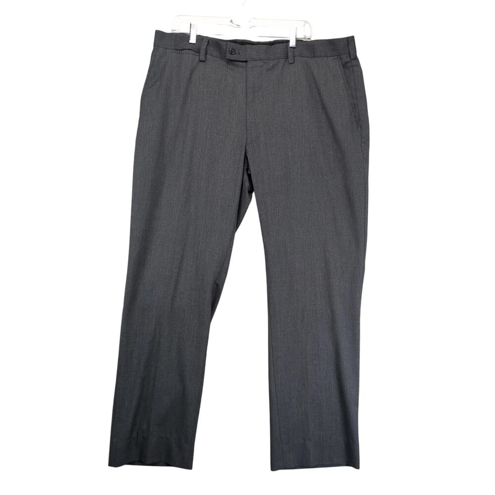 Louis Raphael Gray Dress Pants Men's 40x31 Slacks Flat Front Soft Fabric Formal